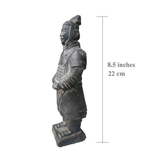 Escultura de guerrero de terracota, antigua China, Dinastía Qin, escultura de decoración, para la mesa, de regalo, 8,8 cm, cerámica, General
