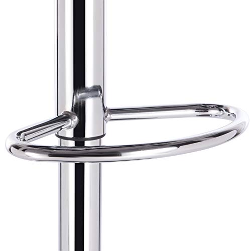 eSituro 2 uds. Taburetes de Bar Cuero Sintética Taburete Giratorio Regulable en Altura Silla Tapizada Silla de Comedor Blanco