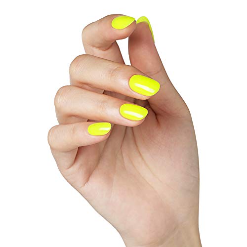 Esmalte de uñas en gel amarillo neón Bluesky número 34,10 ml