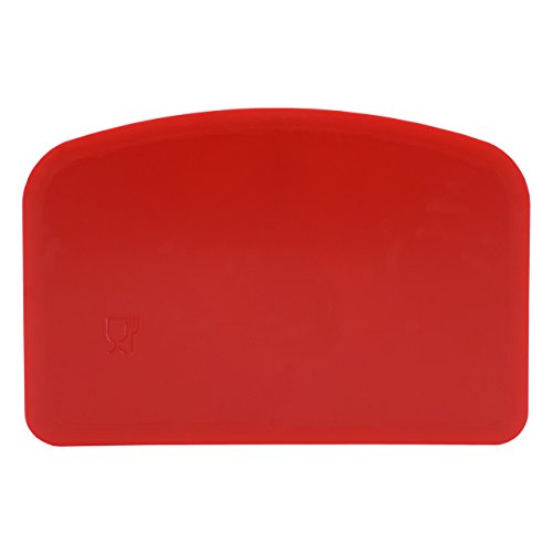 Espátula flexible Schlesinger Standart de polipropileno apta para alimentos (dimensiones: 146 x 98 x 1,65 mm) en varios colores, polipropileno, rojo, 1 unidad