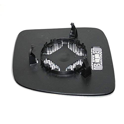 Espejo retrovisor exterior de cristal de repuesto calefactable, convexo, esférico, gran angular izquierdo, compatible con Caddy 2004 – 2010 OEM 7H1857521A