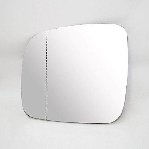 Espejo retrovisor exterior de cristal de repuesto calefactable, convexo, esférico, gran angular izquierdo, compatible con Caddy 2004 – 2010 OEM 7H1857521A