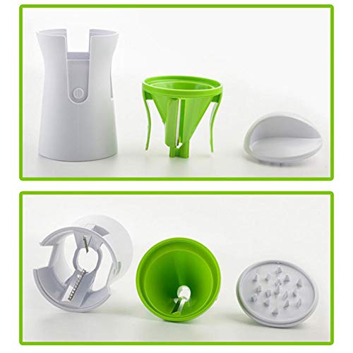 Espiralizador De Verduras, Sboly Spiralizer Vegetal con Contenedor, Espaguetis De Calabacin, Cortador Manual, para Triturar, Tallarines, Cintas O Fideos