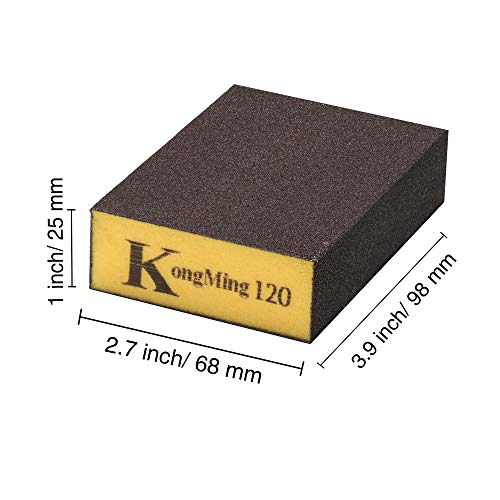 Esponja de lijado, 40/60/80/120/4 Especificaciones finas gruesas diferentes Surtido de bloques de lijado, lavable y reutilizable. (8 piezas）