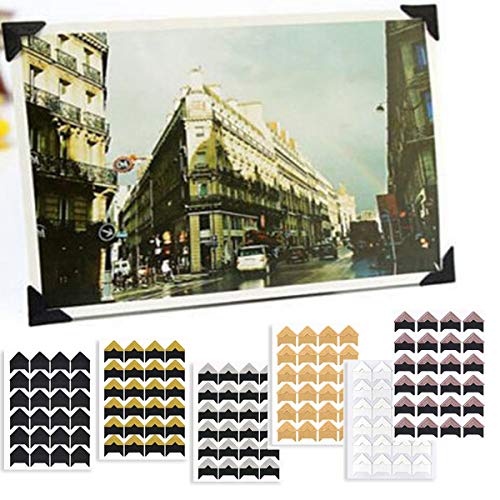 Esquinas de fotos Autoadhesivas Mengger 432Pcs Esquinas Fotografías Adhesivas pegatinas de papel para scrapbooking Álbum de Recortes