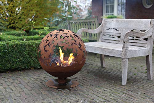 # Esschert Aspecto Oxidado Bola de Fuego 58 x 58 x 66 cm marrón Metal Hoguera Brasero #