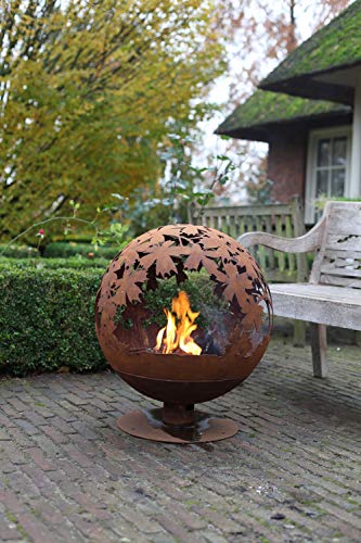 # Esschert Aspecto Oxidado Bola de Fuego 58 x 58 x 66 cm marrón Metal Hoguera Brasero #