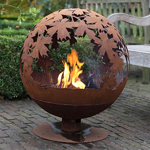 # Esschert Aspecto Oxidado Bola de Fuego 58 x 58 x 66 cm marrón Metal Hoguera Brasero #