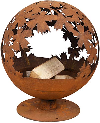 # Esschert Aspecto Oxidado Bola de Fuego 58 x 58 x 66 cm marrón Metal Hoguera Brasero #