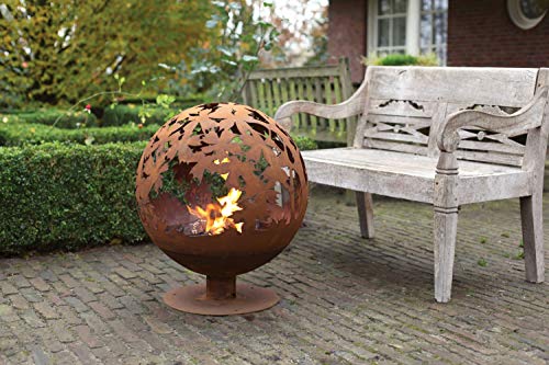 # Esschert Aspecto Oxidado Bola de Fuego 58 x 58 x 66 cm marrón Metal Hoguera Brasero #