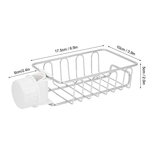 Estante de almacenamiento de grifo de 2 uds, Estante de almacenamiento de grifo de acero inoxidable, organizador de carrito de fregadero, estante de almacenamiento de jabón para cocina, baño