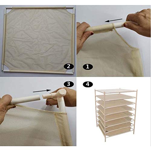 Estante de Secado de Hierbas con Estante de Secado hidropónico Cuadrado Resistente de 8 Capas Secador de Red para Plantas Flores Ropa