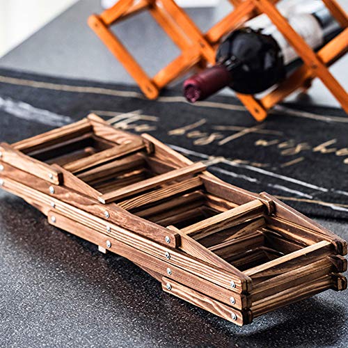 Estante de vino de madera plegable de 10 ranuras para almacenamiento de botellas de vino mesa de estante para vino estante para botellas de pie estante para vino estante para vino de madera encimera