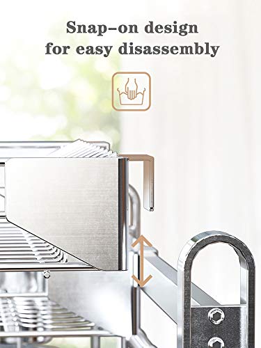 Estante For Platos De Acero Inoxidable 304: Juego De Almacenamiento De Utensilios De Cocina, Fregadero Encima Del Estante De Drenaje, Cesta De Drenaje De Frutas Y Verduras ( Color : A , Size : 91cm )