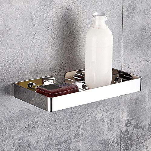 Estante para Baño, Soporte de Pared de Acero Inoxidable, Estante de Drenaje, Estante, Cesta Combinada de Organizador para Baño, Jabón de Champú para Cocina (Silver)