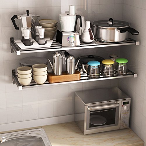 Estantería Cocina Multifunción Acero Inoxidable Estante de pared Estante de almacenamiento Estante de almacenamiento Estanterías modulares ( Tamaño : C )