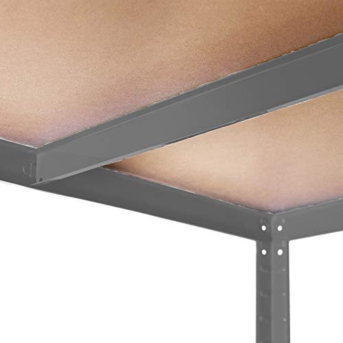 Estantería de Garaje G-rack: 150 cm x 75 cm x 30 cm | una bahía, Gris de 5 Niveles | 175 kg de Peso por Nivel (875 kg por Unidad) | Uso en casa, Oficina, Garaje o Negocio | 5 años de garantía, 0050-1