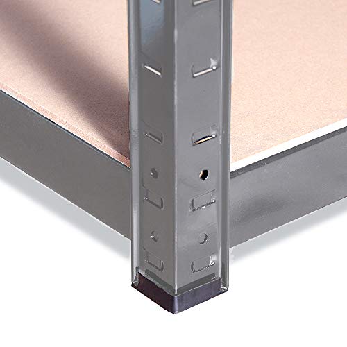 Estantería de Garaje G-rack: 150 cm x 75 cm x 30 cm | una bahía, Gris de 5 Niveles | 175 kg de Peso por Nivel (875 kg por Unidad) | Uso en casa, Oficina, Garaje o Negocio | 5 años de garantía, 0050-1