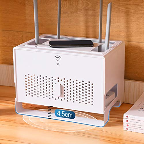 Estantes de pared Nuevo!Router Wifi Caja de almacenamiento / organizador del cable / Tablet soporte for teléfono 3 en 1 multi-función de almacenamiento de taquilla Organizador decoración del dormitori