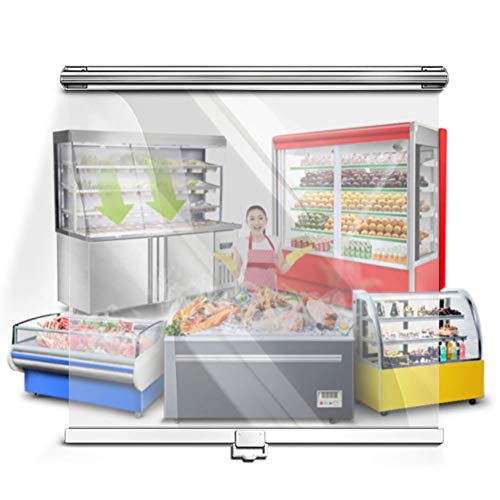 Estor Enrollable Persianas Enrollables de Plástico Transparentes con Mango, Persianas 100% Impermeables para Congelador Interior y Exterior, Vitrina Comercial, Largo 150cm (Size : 120×150cm)
