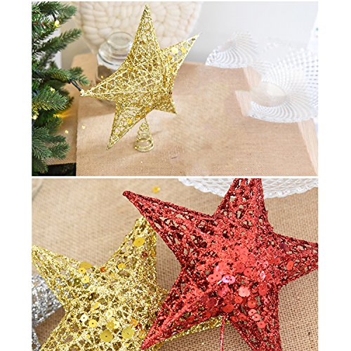 Estrella Arbol Navidad Roja, 25cm