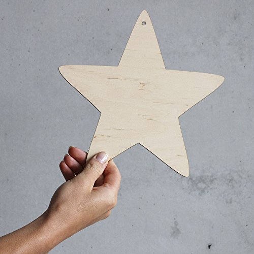 Estrella Grande Madera 20 x 20 cm Suspensión Madera – Decoración