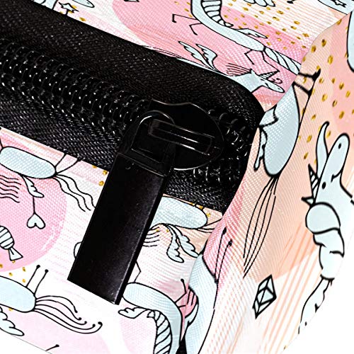 Estuche de lápices de dibujos animados unicornio caballo caramelo Rainbow Stars bolsa escuela papelería pluma caja cremallera cosméticos maquillaje bolsa