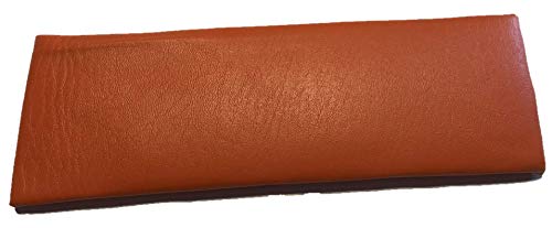 Estuche de piel sintética (naranja), estuche para el colegio, portalápices, almacenamiento, gafas de sol, gafas de lectura, bolsa de maquillaje, piel sintética, utensilios médicos