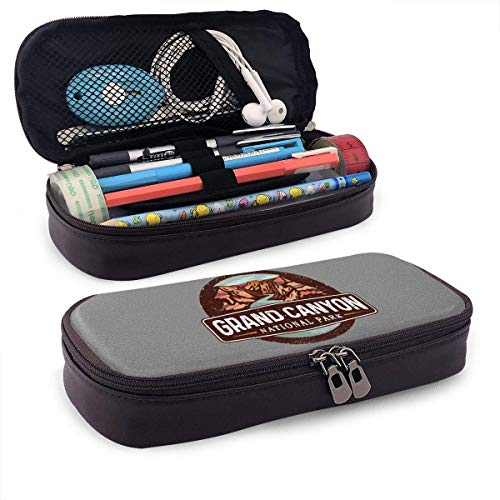 Estuche para lápices de cuero del Parque Nacional del Gran Cañón Estuche para lápices Estuche para bolsa para escuela y oficina