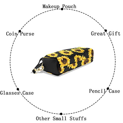 Estuche portátil de piel sintética para lápices, diseño de calavera con pantalla de chupito y maquillaje, con cremallera, color Captura de pantalla de calavera talla única