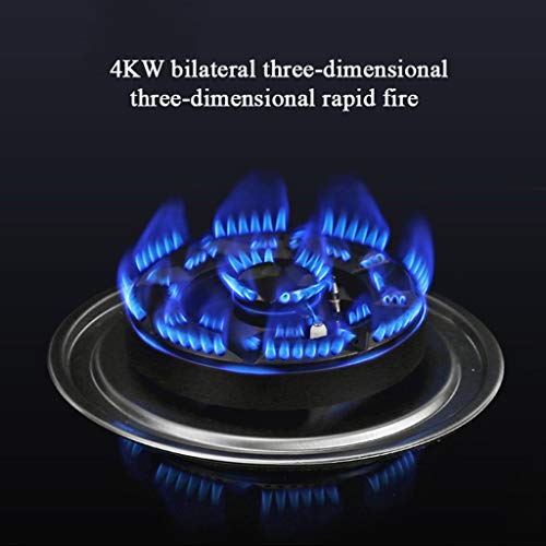 estufa de gas Incorporada De 30.7 X 17.7 Pulgadas 3 Quemadores Estufa De Vidrio Templado Placa De Gas con Protección De Termopar Y Fácil De Limpiar