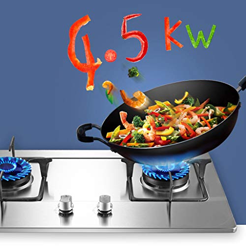 estufa de gas / Incorporada De Acero Inoxidable 2 Quemadores Rejilla De Hierro Fundido Estufa-Top LPG/NG Protección De Termopar De Combustible Dual Y Fácil De Limpiar