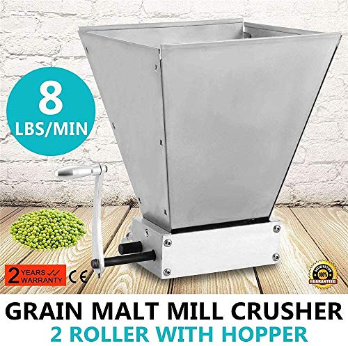 ETE ETMATE Trituradora Molino de malta Molino de granos manual Molino Molino de malta con 2 rodillos ajustables