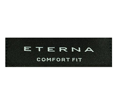 eterna Camisa de manga larga para hombre, ajuste cómodo, azul, camisa de negocios, oficina, ocio, camisas, no necesita planchado, algodón, XL/44