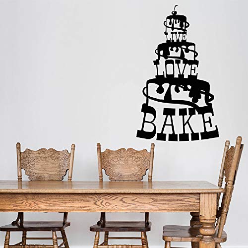 Etiqueta de la pared de la torta panadería panadería cita logo vinilo etiqueta de la ventana amor panadería decoración de interiores extraíble cafe mural etiqueta de la pared42cm * 45cm