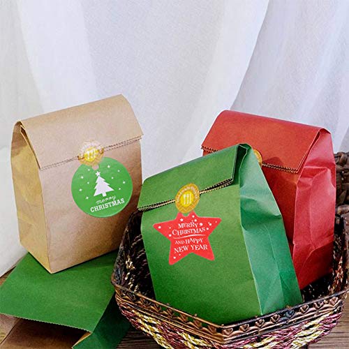 Etiquetas de papel con cuerda, 600 piezas de etiquetas colgantes de papel redondas en forma de árbol de Navidad con 54,6 yardas de cuerda para La