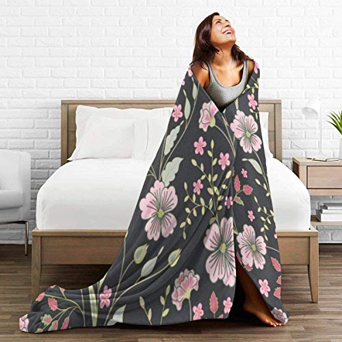 Etryrt Manta, Throw Blanket Ultra Soft Nature Daisy Flowers (2) Lightweight All-Season Anti-Static for Fleece Throw Sofa Couch Bed 60"x50"