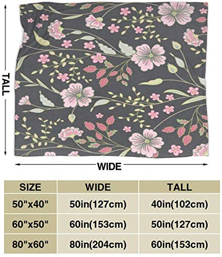Etryrt Manta, Throw Blanket Ultra Soft Nature Daisy Flowers (2) Lightweight All-Season Anti-Static for Fleece Throw Sofa Couch Bed 60"x50"