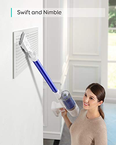 eufy de Anker, HomeVac S11 Go, aspiradora Escoba inalámbrica, Liviana, inalámbrica, Potencia de aspiración de 120 AW, batería extraíble, Limpieza Profunda Tanto para alfombras como para Suelos Duros