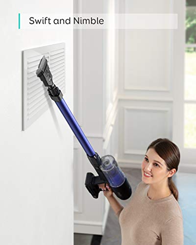 eufy HomeVac S11 Infinity, aspiradora escoba inalámbrica, liviana, inalámbrica, potencia de aspiración de 120 AW, limpieza profunda tanto para alfombras como para suelos duros (negro)