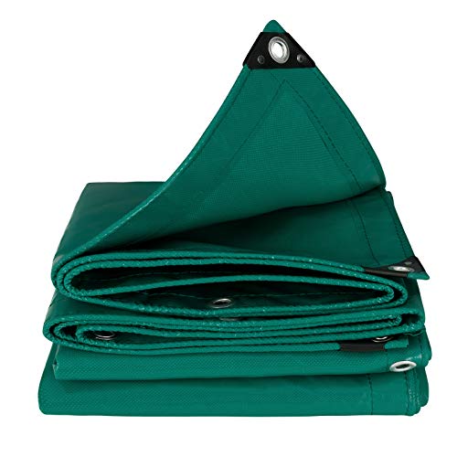 EUGAD Lona Impermeable Exterior PVC Universal con Ojales Toldo y Duradera Resistente al Agua y a los Rayos UV, Muy Gruesa para Muebles，jardín ，Coche, Piscina Color Verde 3x5m 0125PB