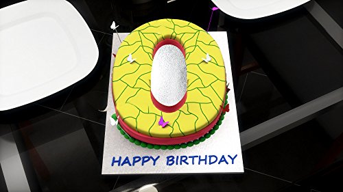 EURO TINS molde para tarta de cumpleaños de número pequeño CERO 0 (tamaño 25 x 18 cm - 5,5 cm de profundidad)