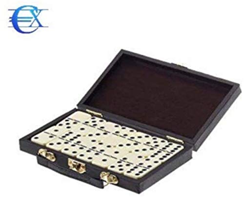 EUROXANTY®- Dominó de 28 Piezas con Maletín de Polipiel | Juego de Mesa Clásico | Fácil de Transportar | Clásicos de Mesa