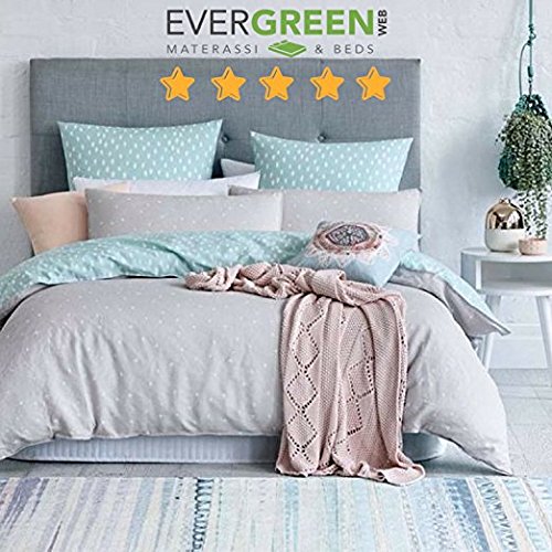 EvergreenWeb – Corrector Colchón de Espuma Memory Med 80X190 h 7, Topper Cama Matrimonio, Relleno Lazo Memory Efecto Pluma, futón Enrollable, Funda antialérgica antiácaros Blanco dreame