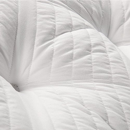 EvergreenWeb – Corrector Colchón Double 160x200 de viscoelástico h 7, Topper Cama Matrimonio, Relleno Lazo Memory Efecto Pluma, futón Enrollable, Funda antialérgica antiácaros Blanco - Dreame