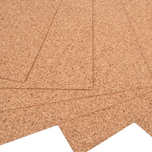 ewtshop® 10 placas de corcho en formato DIN 4, 1 mm de grosor para manualidades, tarjetas, decoración de mesa y mucho más