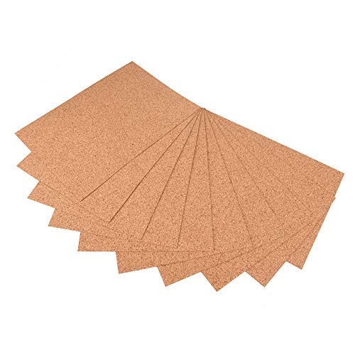 ewtshop® 10 placas de corcho en formato DIN 4, 1 mm de grosor para manualidades, tarjetas, decoración de mesa y mucho más
