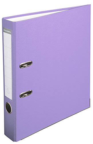 Exacompta 918400B - Archivador de palanca polipropileno, Lila, Lomo 50mm, A4, 320x290 mm, 1 pieza