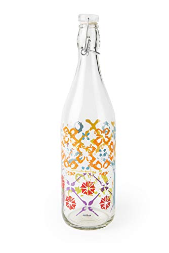 Excelsa Botella Transparente con decoración Maioliche, 1