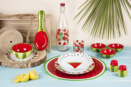 Excelsa Botella Transparente con decoración Watermelon, 1